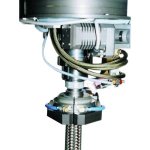 Collector welding head for orbital tube and pipe welding